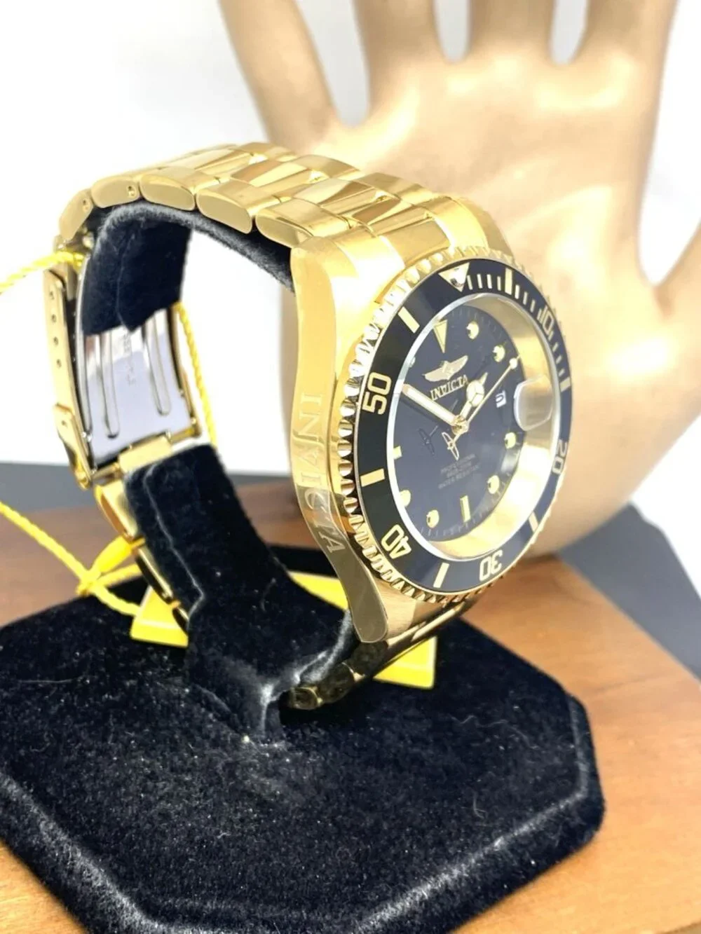Invicta Men's Watch 26975 Pro Diver Black Dial Gold Stainless Steel Quartz 40mm
